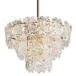 Люстра многоярусная с объемными прозрачными цветами Hanging Flowers варинант исполнения - 1 | Loft Concept в Омске