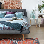 Кровать с мягким изголовьем Palmer Bed варинант исполнения - 5 | Loft Concept в Омске