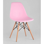 Пластиковый стул на ножках из массива бука Eames Pink варинант исполнения - 1 | Loft Concept в Омске