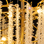 Люстра многоярусная с каркасом из металла и прозрачными подвесками FAIRYTREE Light варинант исполнения - 5 | Loft Concept в Омске