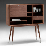 Дизайнерский комод-буфет на высоких ножках с выдвижными ящиками и открытыми полками Joshar варинант исполнения - 1 | Loft Concept в Омске