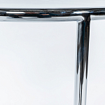 Приставной столик на серебристом основании с столешницей из стекла Noir варинант исполнения - 3 | Loft Concept в Омске