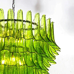 Люстра из семи ярусов зеленого стекла Independence варинант исполнения - 3 | Loft Concept в Омске