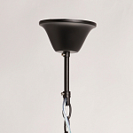 Люстра круглая из матового черного металла с подвесками из прозрачных стеклянных трубок Noir Tubes варинант исполнения - 11 | Loft Concept в Омске