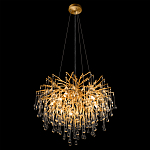 Люстра подвесная с прозрачными стеклянными подвесками в форме капель Диаметр 60 см Droplet Chandelier варинант исполнения - 5 | Loft Concept в Омске