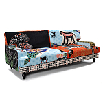 Диван с цветным принтом Qalakabusha Sofa варинант исполнения - 2 | Loft Concept в Омске