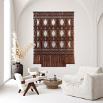 Панно Макраме коричневый цвет  варинант исполнения - 3 | Loft Concept в Омске