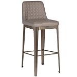 Стул барный светло-серый из экокожи Spectacular High Bar Stool варинант исполнения - 1 | Loft Concept в Омске
