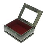 Шкатулка с зеркалом из натурального камня змеевик Stone Casket варинант исполнения - 4 | Loft Concept в Омске