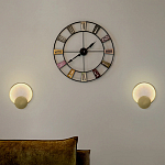 Бра в форме диска из бежевого алебастра Cryptocrystalline Stone варинант исполнения - 3 | Loft Concept в Омске