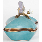 Фарфоровая шкатулка с птицей Eden Garden Blue варинант исполнения - 4 | Loft Concept в Омске