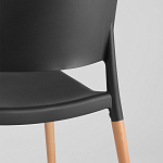 Пластиковый стул на ножках из массива бука Ferret Black 4 шт варинант исполнения - 6 | Loft Concept в Омске