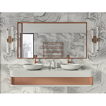 Бра с круглым основанием золотого цвета и двумя вертикальными плафонами Hex Scaffold варинант исполнения - 6 | Loft Concept в Омске