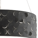 Люстра в форме цилиндра с чёрным фактурным абажуром Round Necklines варинант исполнения - 1 | Loft Concept в Омске