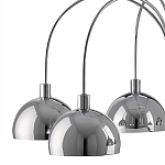 Люстра круглая серебряная с 6-ю плафонами в форме куполов Silver Domes варинант исполнения - 1 | Loft Concept в Омске