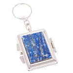 Зеркало брелок складное двухстороннее из натурального камня Лазурит Stone Mirrors варинант исполнения - 1 | Loft Concept в Омске