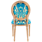 Стул из натурального бука с бирюзово-желтым узором Ikat Pattern бирюзовый варинант исполнения - 2 | Loft Concept в Омске