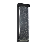 Настенный фонарь уличный прямоугольный черного цвета со стеклом с пузырьками Eurofase варинант исполнения - 2 | Loft Concept в Омске