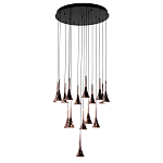 Люстра светодиодная с акриловыми конусообразными плафономи розовое золото Astra 60   варинант исполнения - 2 | Loft Concept в Омске