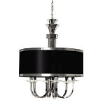 Люстра подвесная круглая с черным абажуром и чашей крепления в форме многогранника Natural Concepts варинант исполнения - 1 | Loft Concept в Омске