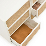 Комод с 6-ю ящиками из плетеного ротанга Remi Cream Wicker Furniture варинант исполнения - 3 | Loft Concept в Омске