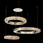 Люстра из 3-х колец с мозаичным хрустальным оформлением Sparks of Crystal варинант исполнения - 1 | Loft Concept в Омске