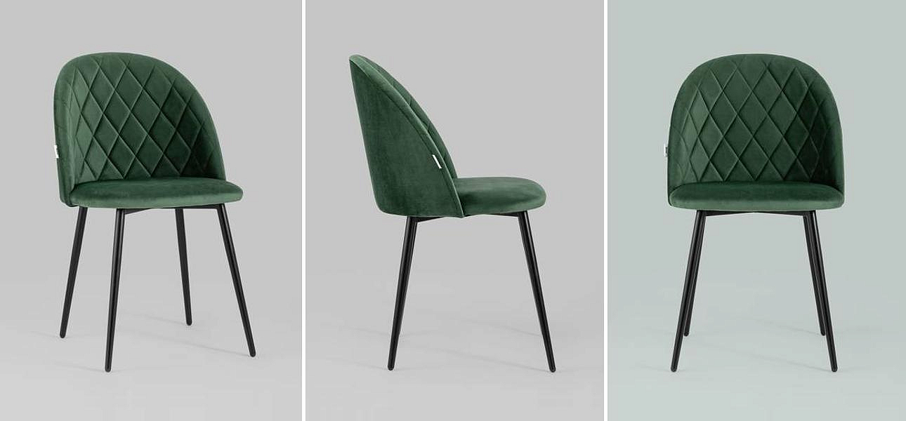 Стул Miruna Rhombus Зеленый Велюр Стул Miruna Rhombus Зеленый Велюр - Loft-Concept в Омске