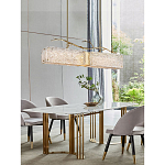 Люстра прямоугольная из фактурного стекла Chandelier Beam варинант исполнения - 4 | Loft Concept в Омске