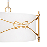 Люстра в форме цилиндра с белым тканевым абажуром Simple Knot варинант исполнения - 2 | Loft Concept в Омске