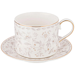 Чайный сервиз из фарфора с цветочным принтом на 6 персон 14 предметов Floral Charm варинант исполнения - 1 | Loft Concept в Омске