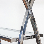 Металлический стеллаж со стеклянными полками Molecule варинант исполнения - 5 | Loft Concept в Омске