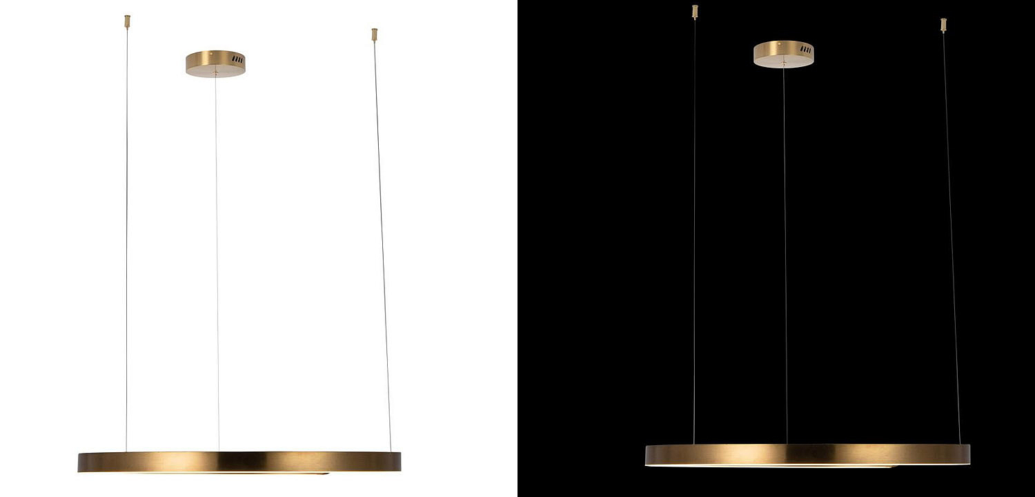 Подвесной светильник Half Ring brass 80 Подвесной светильник Half Ring brass 80 - Loft-Concept в Омске