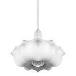 Подвесной светильник с белым фигурным абажуром и мягкими волнистыми краями Cloud Motion  варинант исполнения - 1 | Loft Concept в Омске
