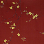 Обои ручная роспись Cherry Tree Special Colourway on Scarlet Lady dyed silk варинант исполнения - 1 | Loft Concept в Омске