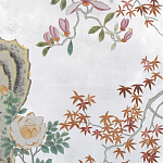 Обои ручная роспись Summer Night Blossom Original colourway on Ocean Silver gilded paper варинант исполнения - 2 | Loft Concept в Омске