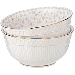 Обеденный сервиз белого цвета из фарфора на 6 персон 23 предмета Floral Charm варинант исполнения - 7 | Loft Concept в Омске