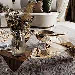 Дизайнерский журнальный стол волнистой формы Nyxacad варинант исполнения - 3 | Loft Concept в Омске