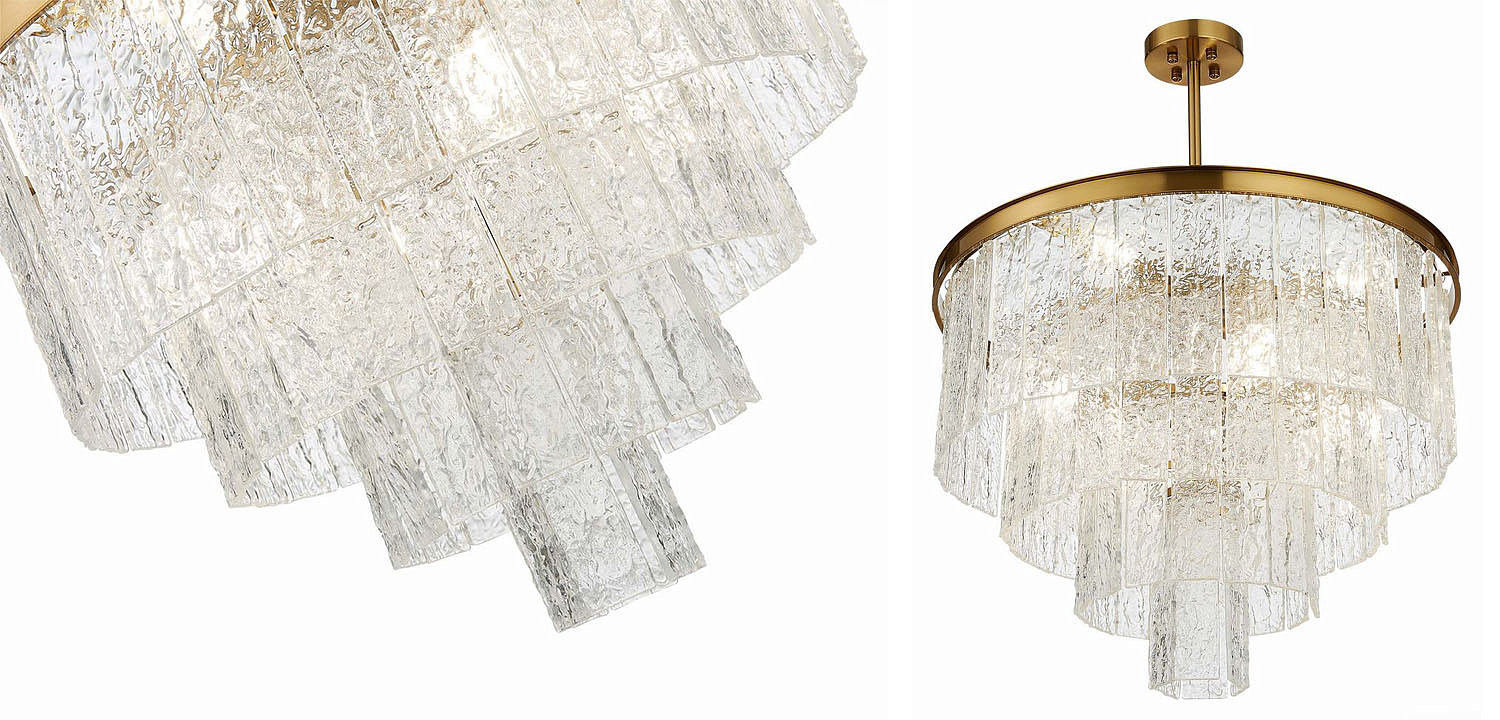 Люстра Renea Textured Glass Chandelier Brass D60 Люстра Renea Textured Glass Chandelier Brass D60 - Loft-Concept в Омске