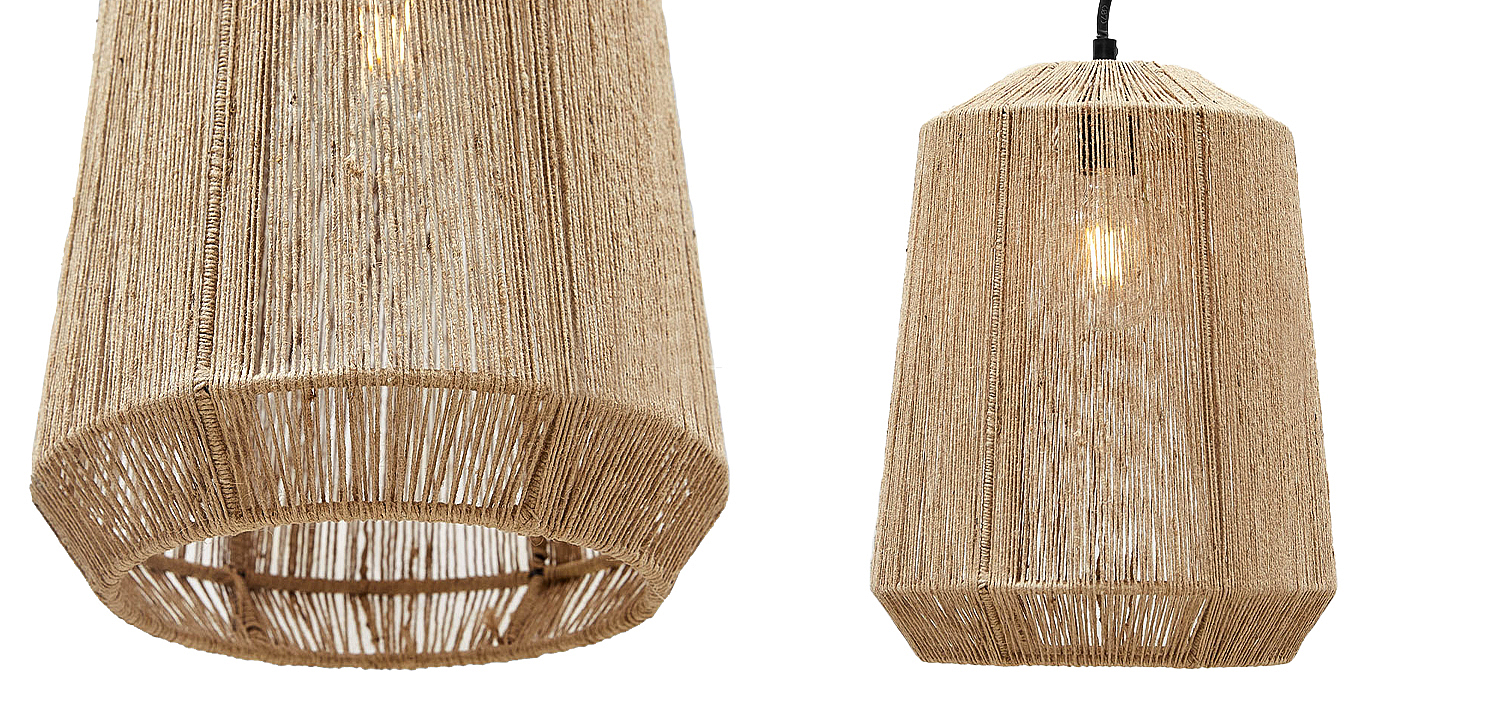 Подвесная люстра с плетеным плафоном Uma Wicker Chandelier Подвесная люстра с плетеным плафоном Uma Wicker Chandelier - Loft-Concept в Омске
