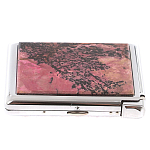 Портсигар с газовой зажигалкой из натурального камня Родонит Stone Cigarettes Cases варинант исполнения - 8 | Loft Concept в Омске