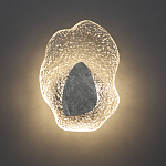 Бра с волнообразным стеклянным плафоном и вставкой из мрамора Liquid Stone варинант исполнения - 4 | Loft Concept в Омске