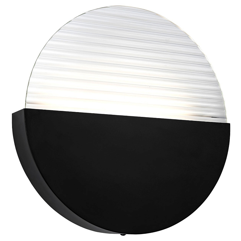 Бра в форме диска Leone Round Wall Lamp Black Черный Прозрачный в Омске | Loft Concept 