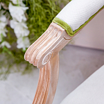 Стул с подлокотниками золотистый из бука с изображением птиц и цветов Blooming Birds варинант исполнения - 2 | Loft Concept в Омске