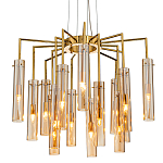 Люстра со стеклянными цилиндрическими плафонами Luminous Cylinders Amber варинант исполнения - 1 | Loft Concept в Омске