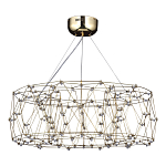 Люстра с тонкой металлической конструкцией цвета золото Quasar варинант исполнения - 1 | Loft Concept в Омске