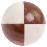 Шар декоративный из натуральных камней Лемезит и Мрамор Белый Natural Stone Spheres варинант исполнения - 2 | Loft Concept в Омске