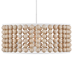Люстра в форме цилиндра с вставками из деревянных бусин Wooden Beads варинант исполнения - 1 | Loft Concept в Омске