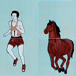 Дизайнерская плитка Конь бегун варинант исполнения - 2 | Loft Concept в Омске