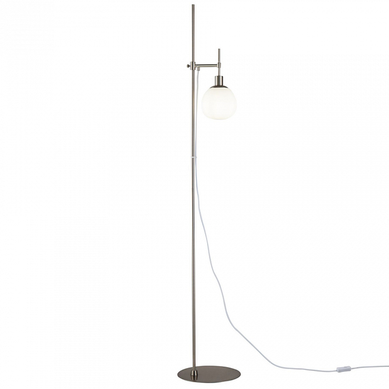 Торшер Tiepolo Ball Floor Lamp Nickel Никель Белый Торшер Tiepolo Ball Floor Lamp Nickel Никель Белый в Омске | Loft Concept