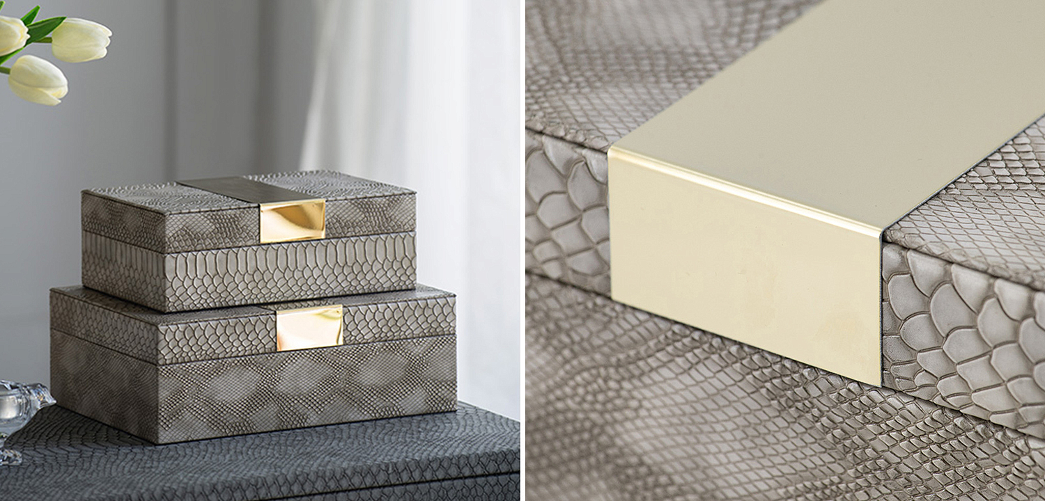 Комплект шкатулок Imitation Snakeskin Boxes Комплект шкатулок Imitation Snakeskin Boxes - Loft-Concept в Омске